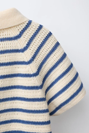 Трикотажное поло в полоску- Заказать в России