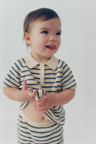 Трикотажные шорты в полоску- Заказать в России