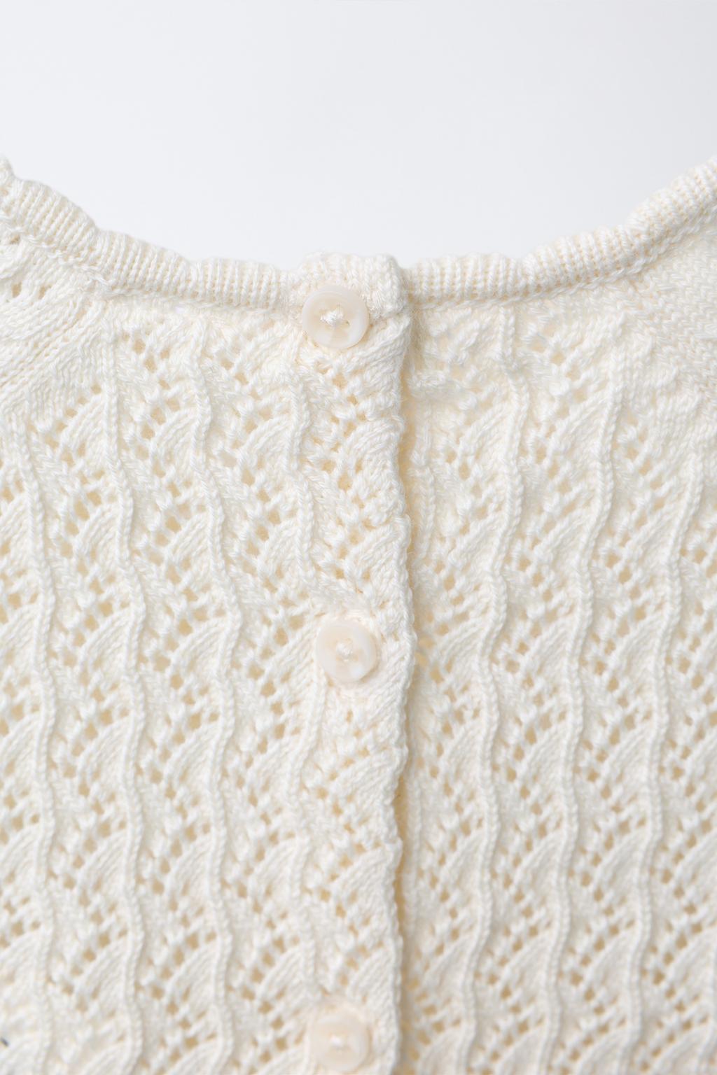 Набор джемпера и трусиков с рельефным узором из хлопка и шелка мульберри