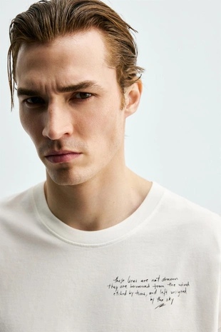 Футболка с принтом «пейзаж»- Заказать в России