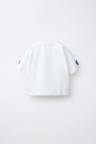 Футболка с цветочным кружевом кроше