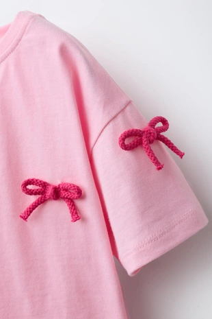 Футболка с бантами крючком- Заказать в России