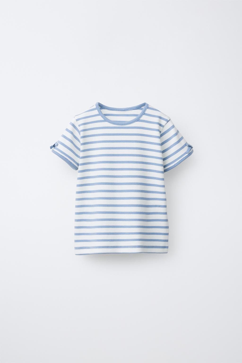 ТОП В РУБЧИК В ПОЛОСКУ С БАНТАМИ