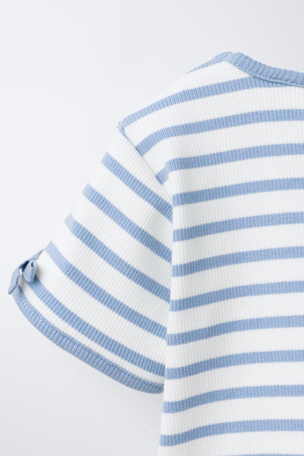 ТОП В РУБЧИК В ПОЛОСКУ С БАНТАМИ