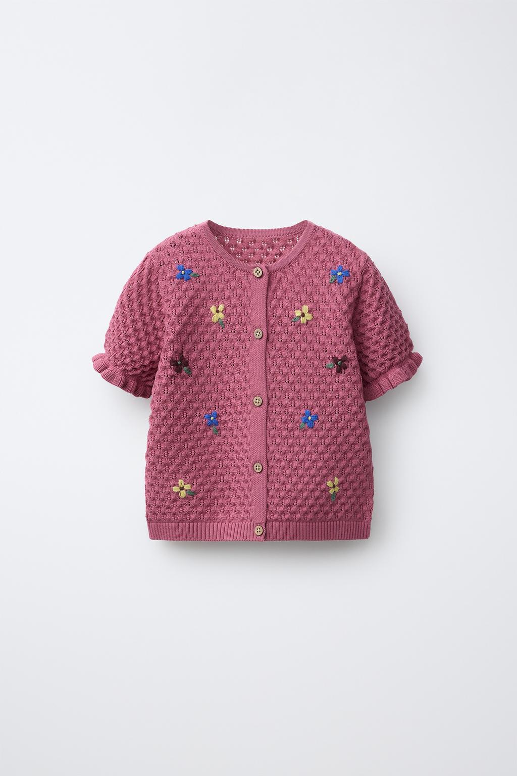 КАРДИГАН С ВЫШИТЫМИ ЦВЕТАМИ