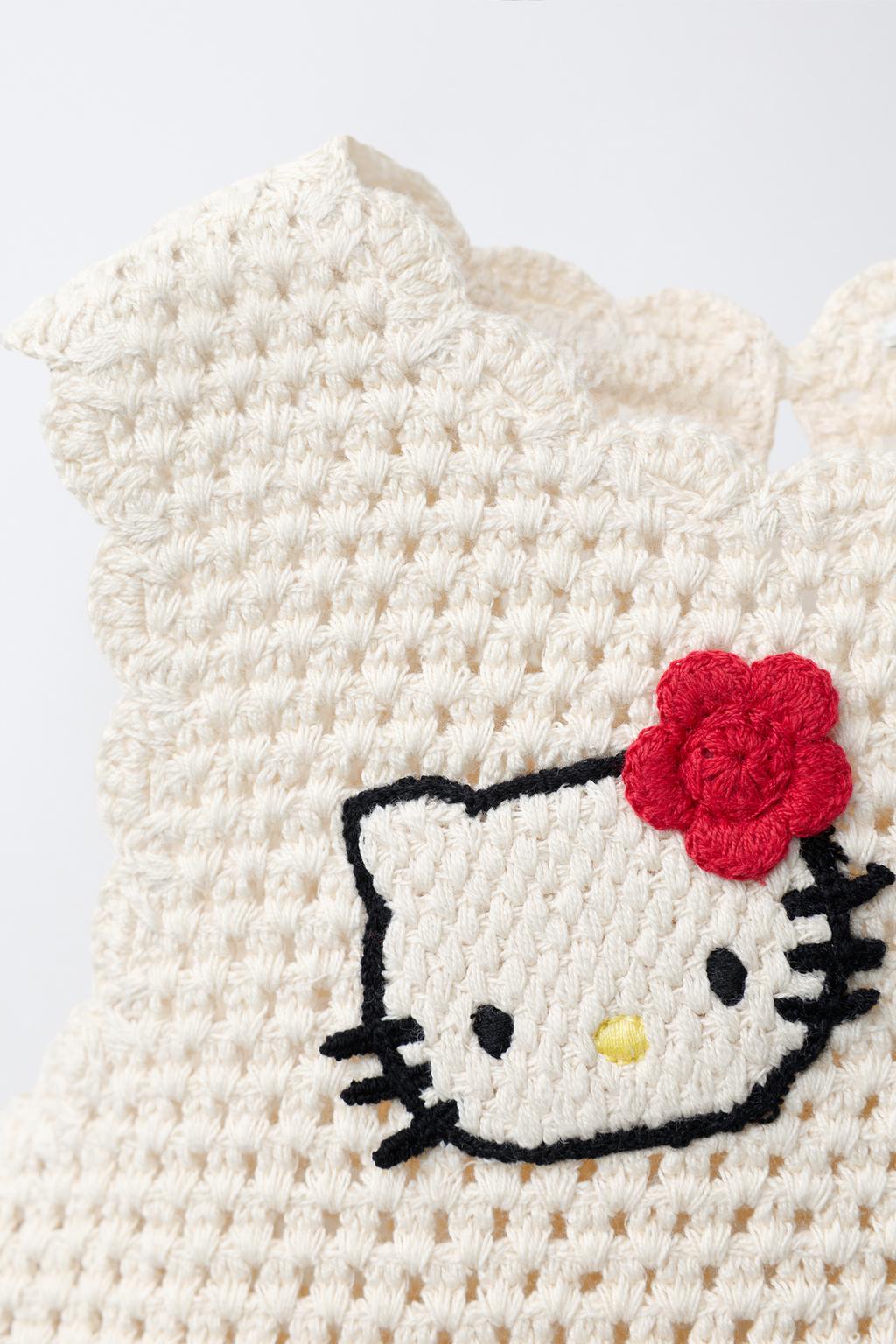 Вязаный топ с округлым вырезом hello kitty © sanrio