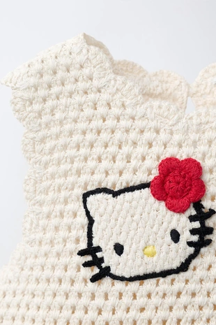 Вязаный топ с округлым вырезом HELLO KITTY © SANRIO- Заказать в России
