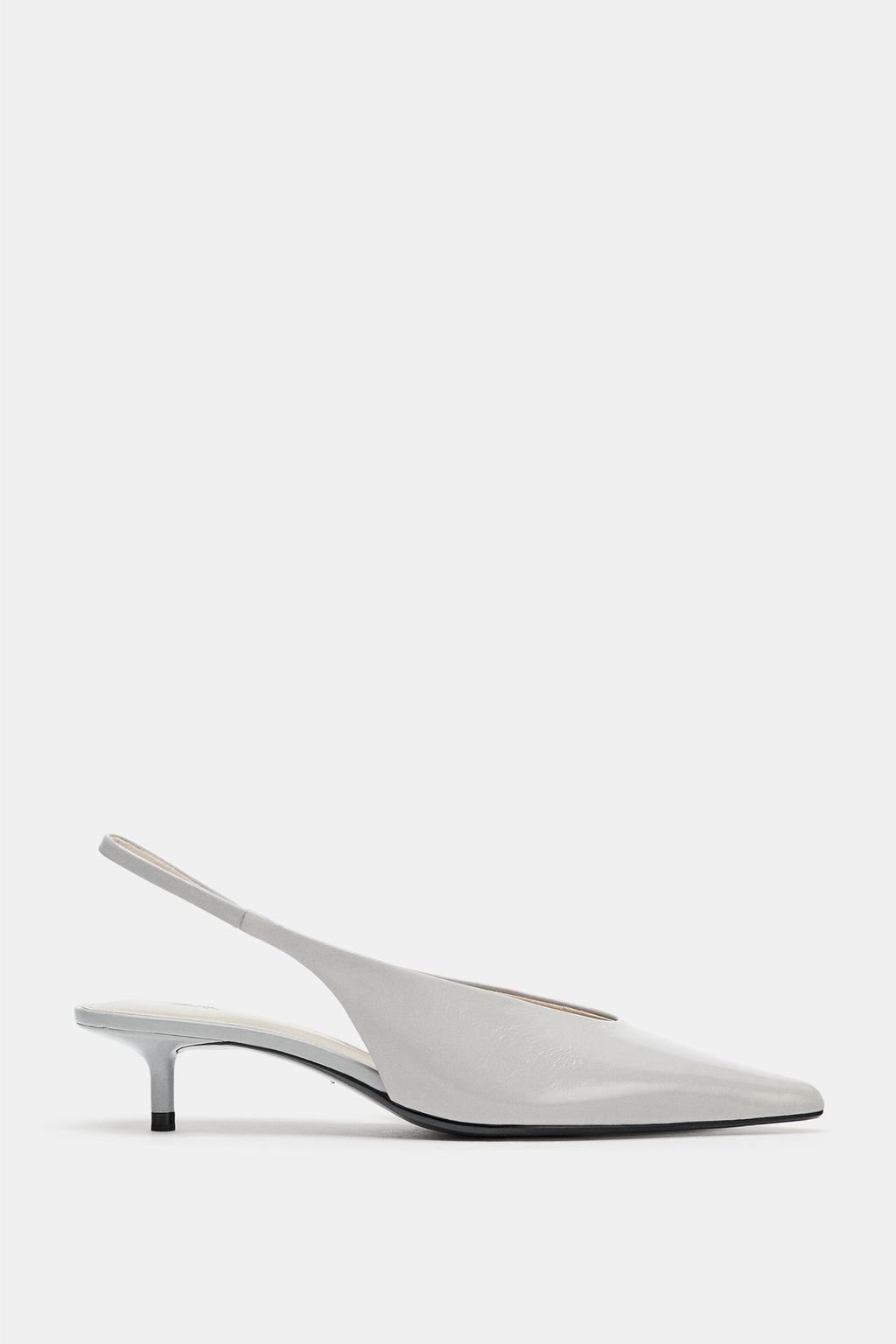 КОЖАНЫЕ ТУФЛИ НА СРЕДНЕМ ТОНКОМ КАБЛУКЕ