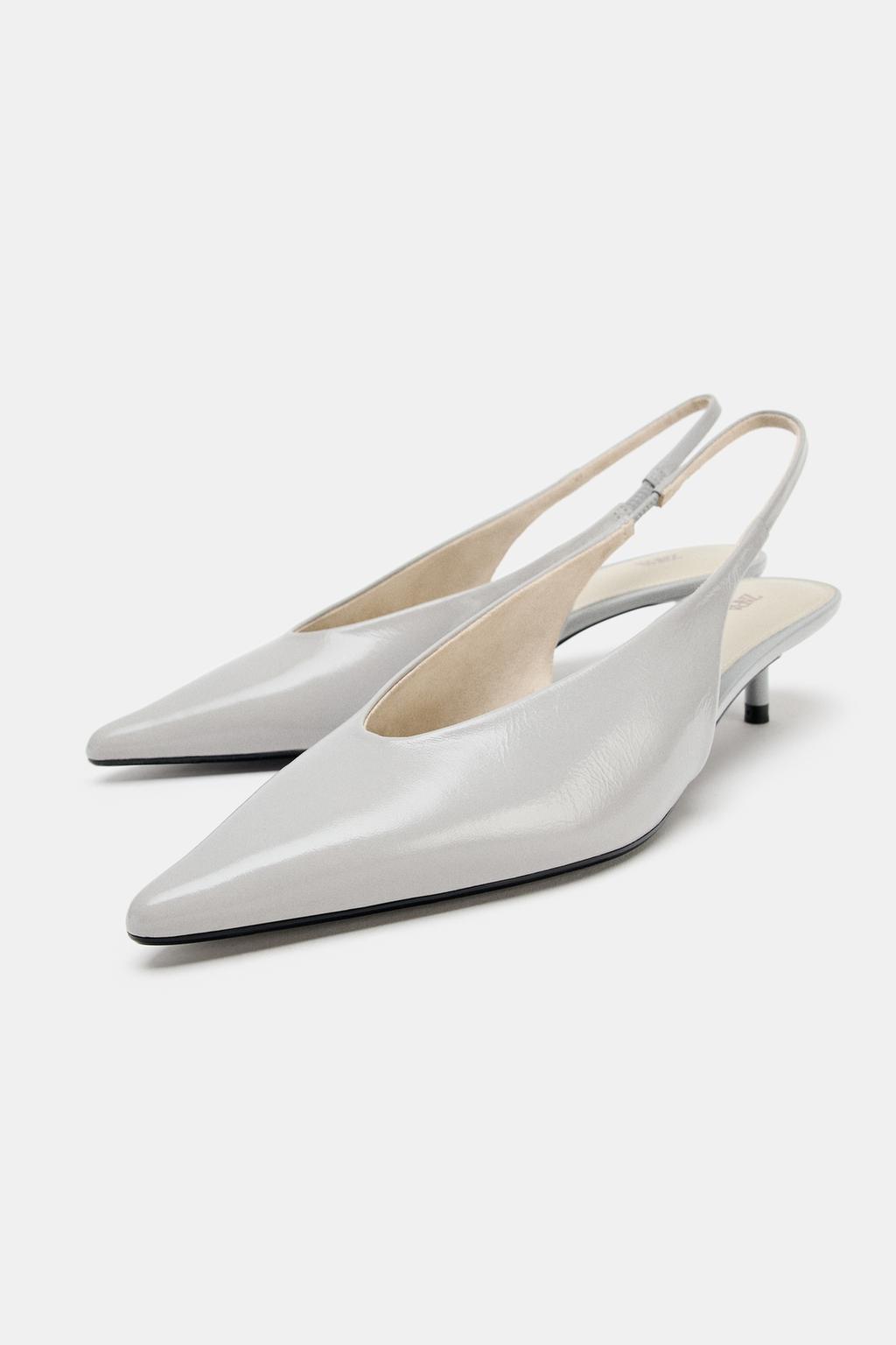 КОЖАНЫЕ ТУФЛИ НА СРЕДНЕМ ТОНКОМ КАБЛУКЕ