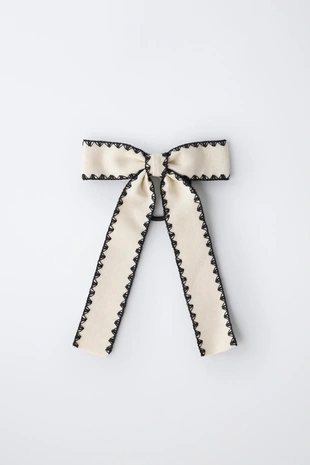 Резинка для волос с контрастным бантом- Заказать в России