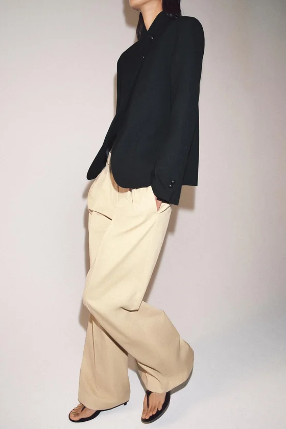 БРЮКИ  С ЗАЩИПАМИ — коллекция Zara «ZW»