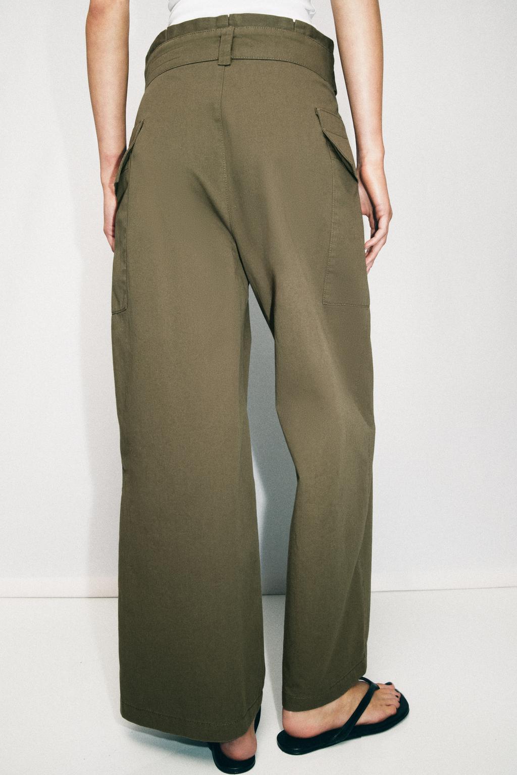 БРЮКИ КАРГО PAPERBAG С РЕМНЕМ