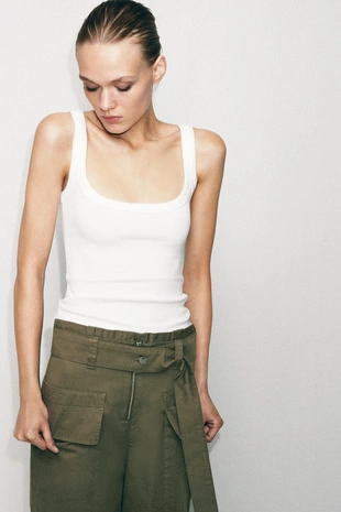 Брюки карго PAPERBAG с ремнем- Заказать в России