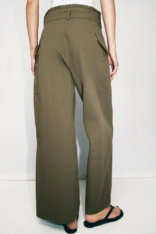 Брюки карго PAPERBAG с ремнем- Заказать в России