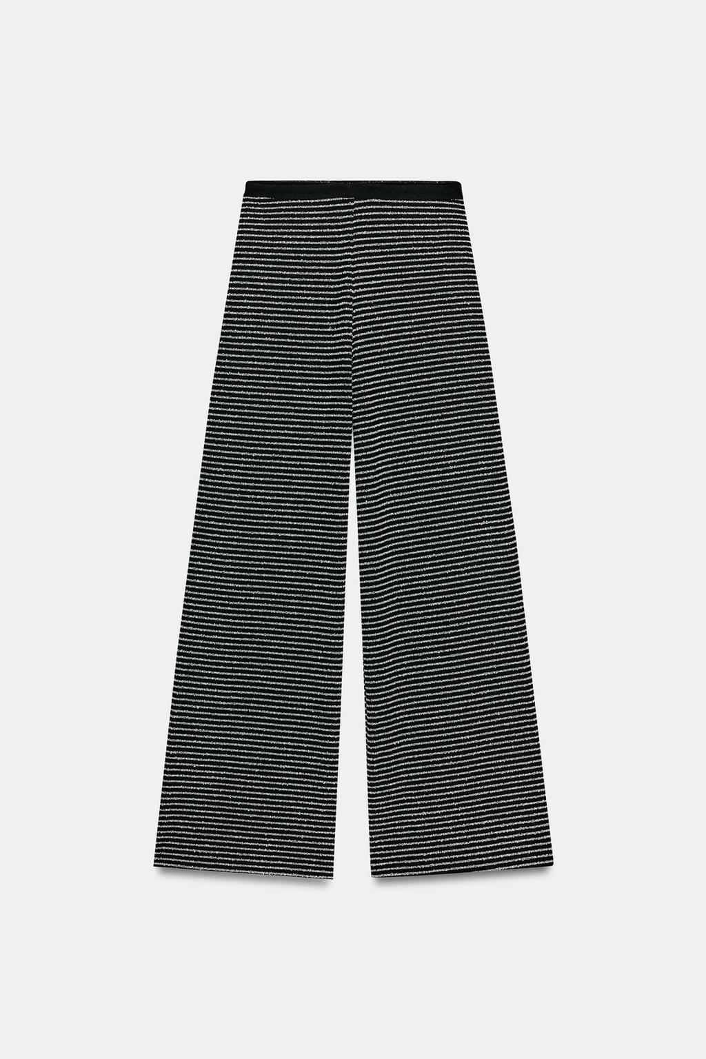 БРЮКИ ИЗ БУКЛЕ В ПОЛОСКУ