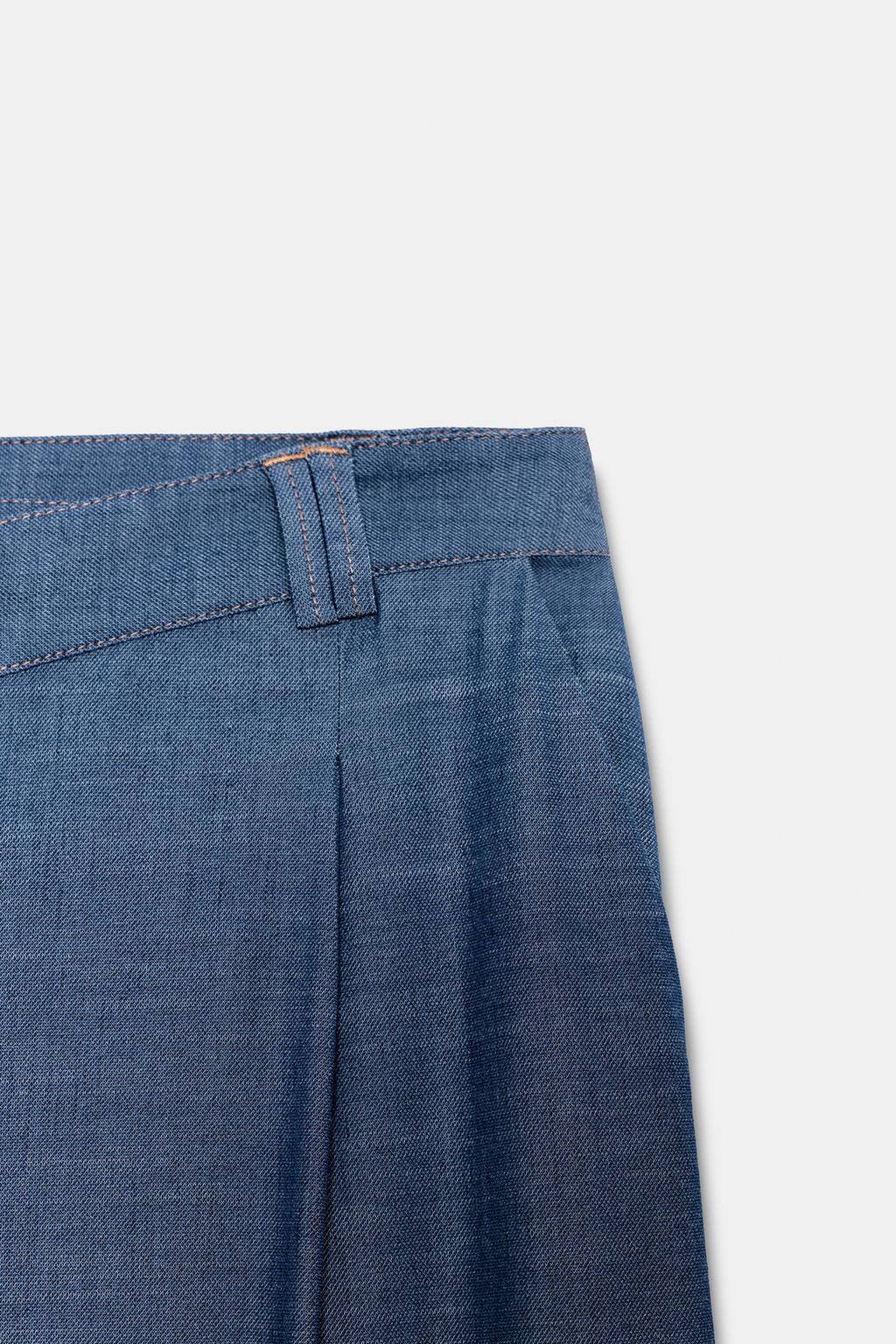 БРЮКИ С ШИРОКИМИ ШТАНИНАМИ И ЗАПАХОМ НА ТАЛИИ