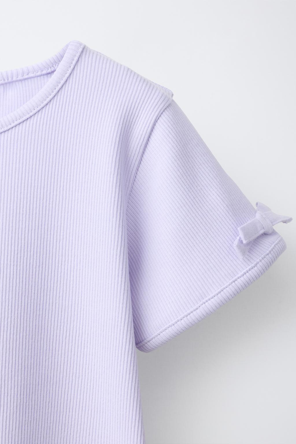 ФУТБОЛКА В РУБЧИК С БАНТАМИ