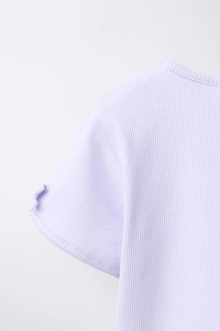 Футболка в рубчик с бантами