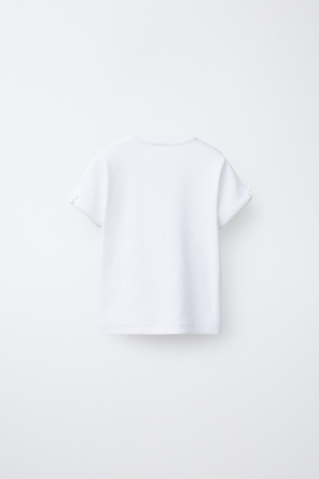 ФУТБОЛКА В РУБЧИК С БАНТАМИ