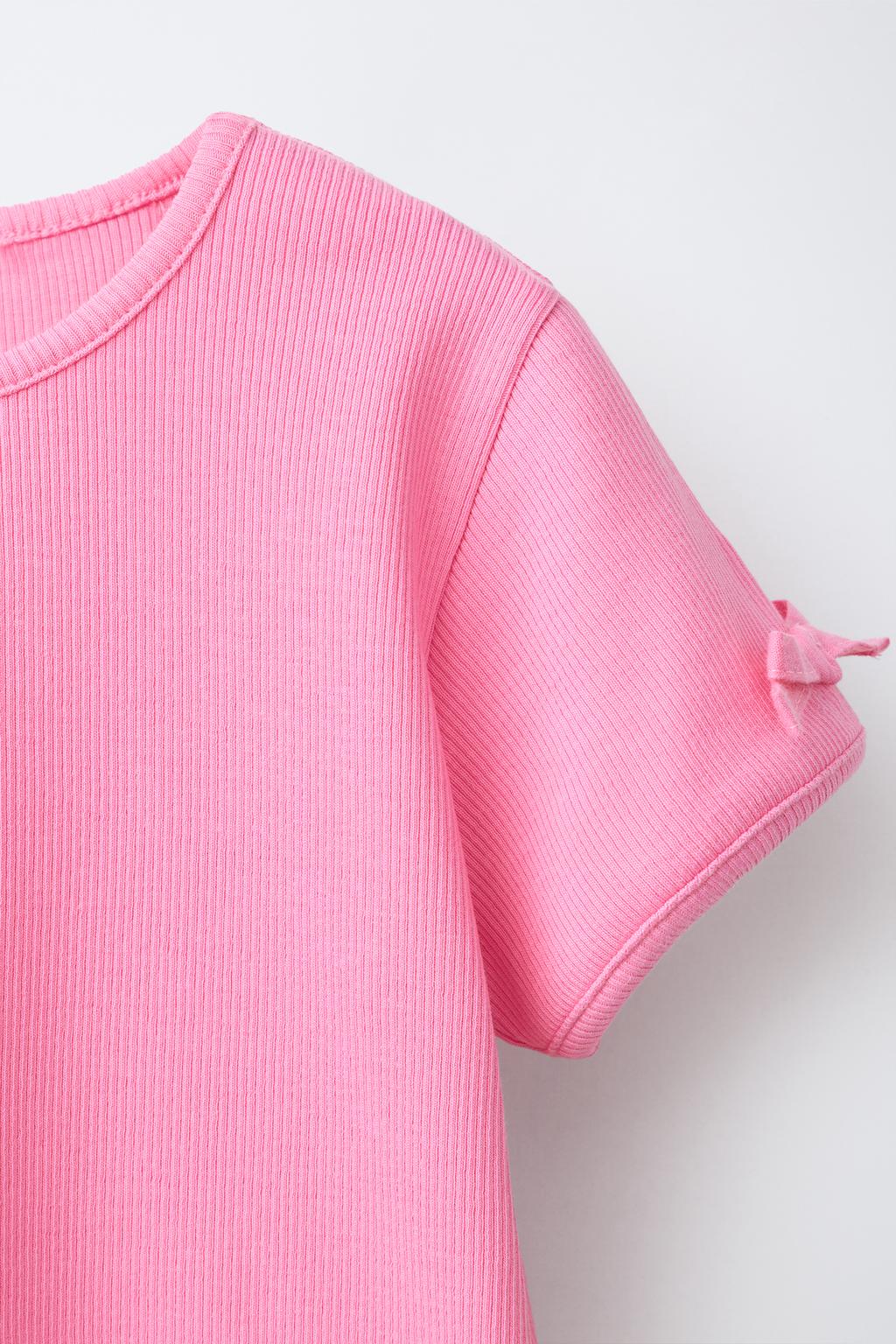 ФУТБОЛКА В РУБЧИК С БАНТАМИ