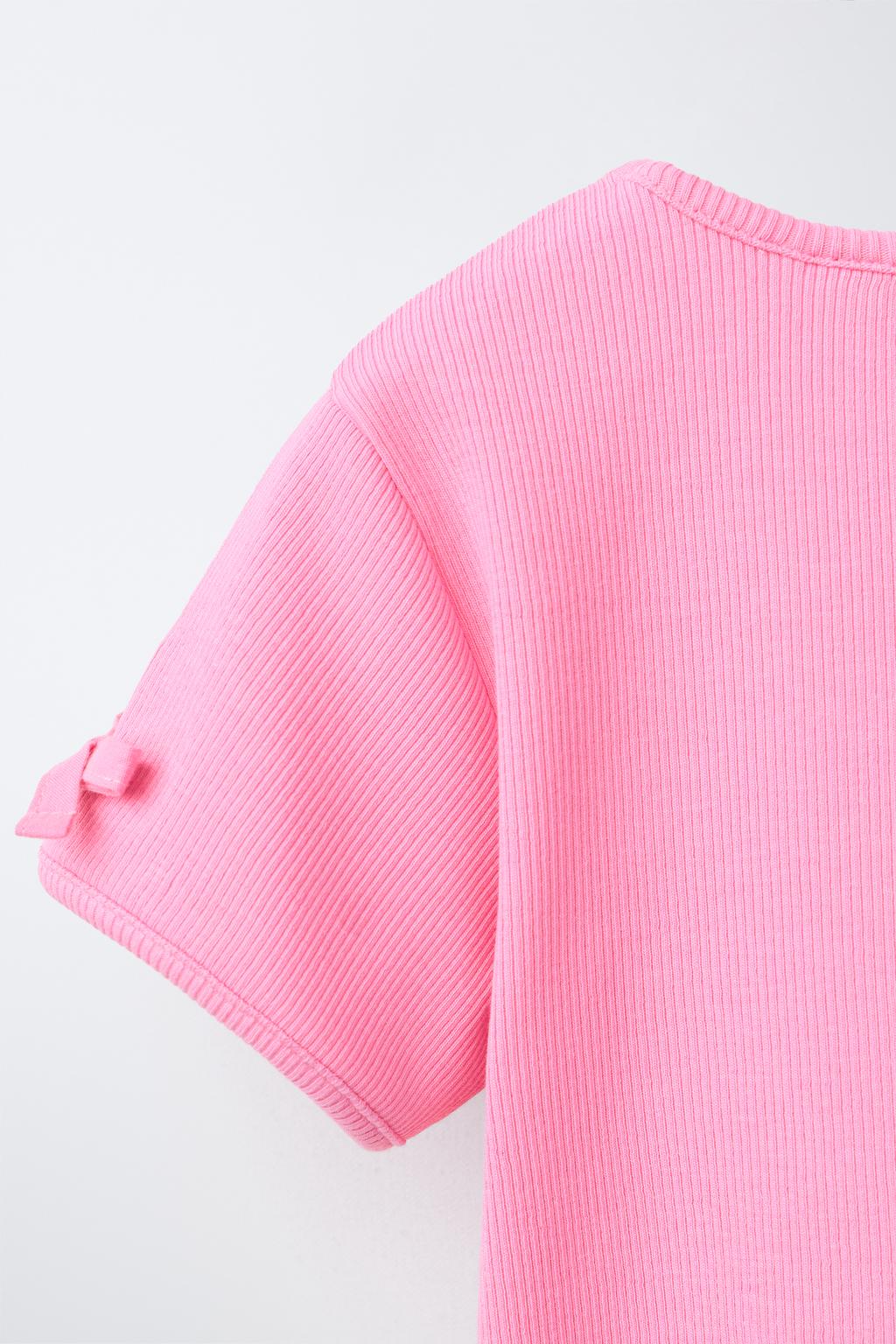 ФУТБОЛКА В РУБЧИК С БАНТАМИ