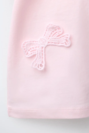 Футболка с бантами крючком