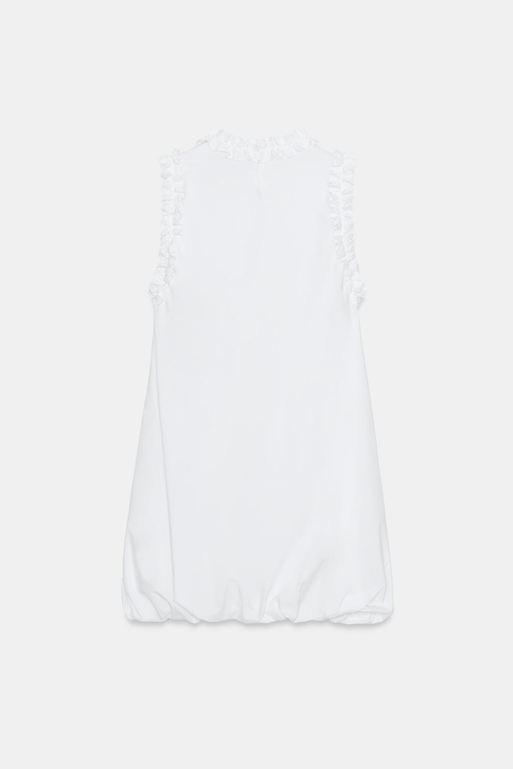 ПЛАТЬЕ ИЗ ПОПЛИНА С ВОЛАНАМИ