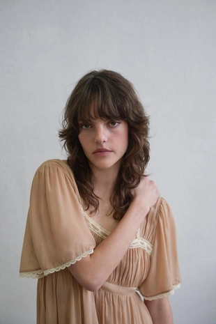 Комбинированное кружевное платье- Заказать в России