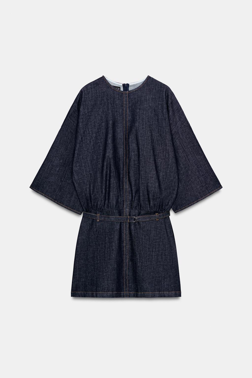 КОРОТКОЕ ДЖИНСОВОЕ ПЛАТЬЕ Z1975 С РЕМНЕМ