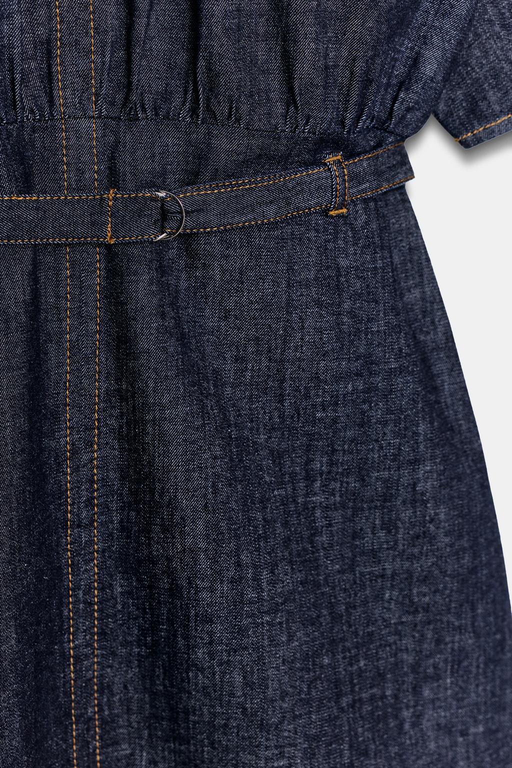 КОРОТКОЕ ДЖИНСОВОЕ ПЛАТЬЕ Z1975 С РЕМНЕМ