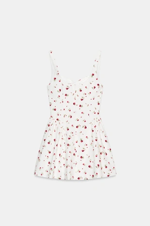 Объемное платье с цветочным принтом- Заказать в России