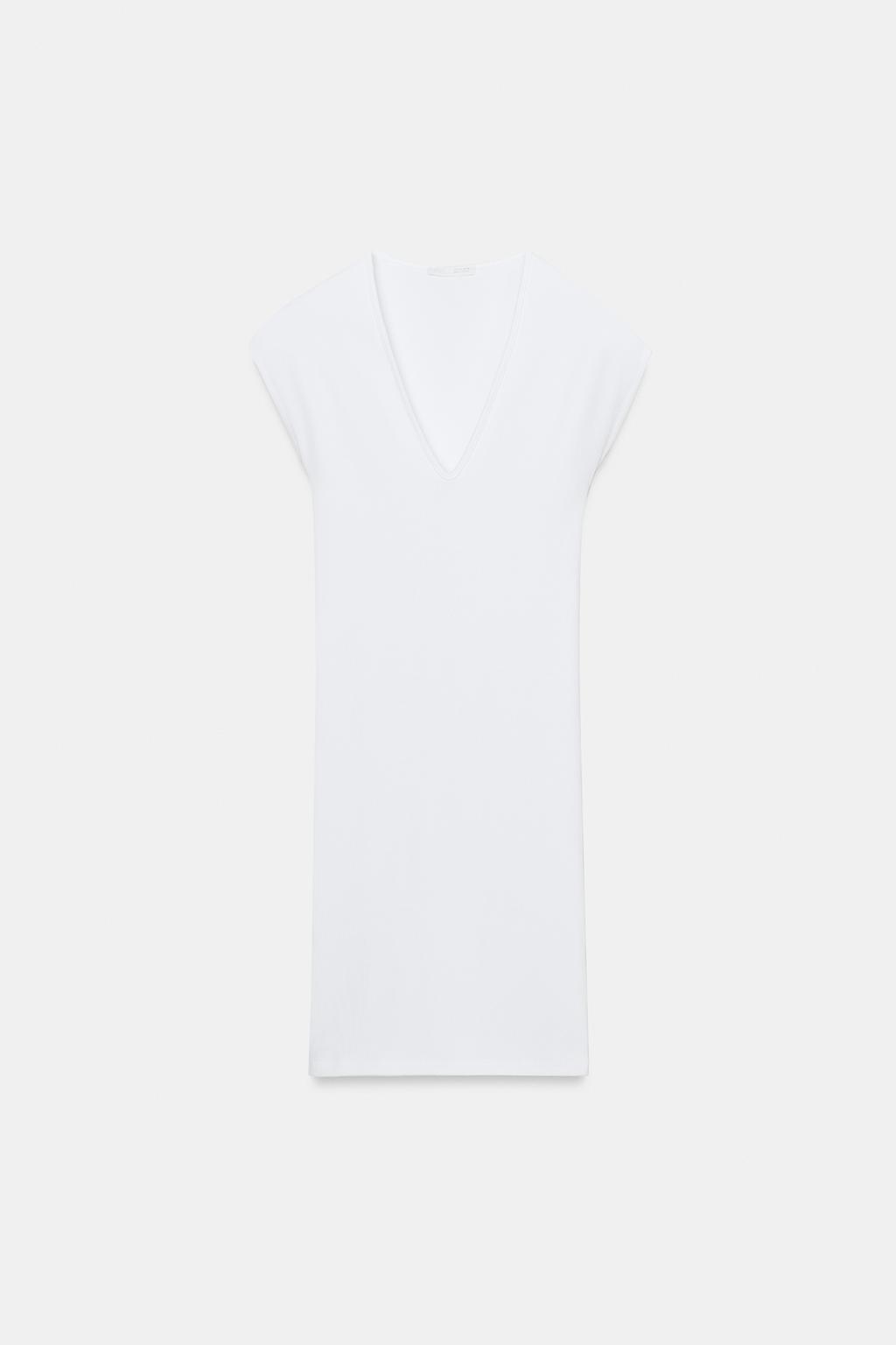 КОРОТКОЕ ПЛАТЬЕ С V-ОБРАЗНЫМ ВЫРЕЗОМ