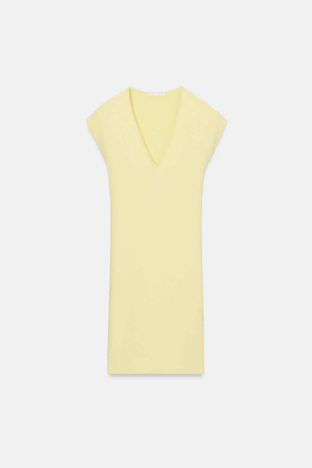 КОРОТКОЕ ПЛАТЬЕ С V-ОБРАЗНЫМ ВЫРЕЗОМ