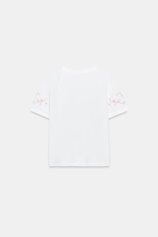 Футболка с контрастной вышивкой- Заказать в России