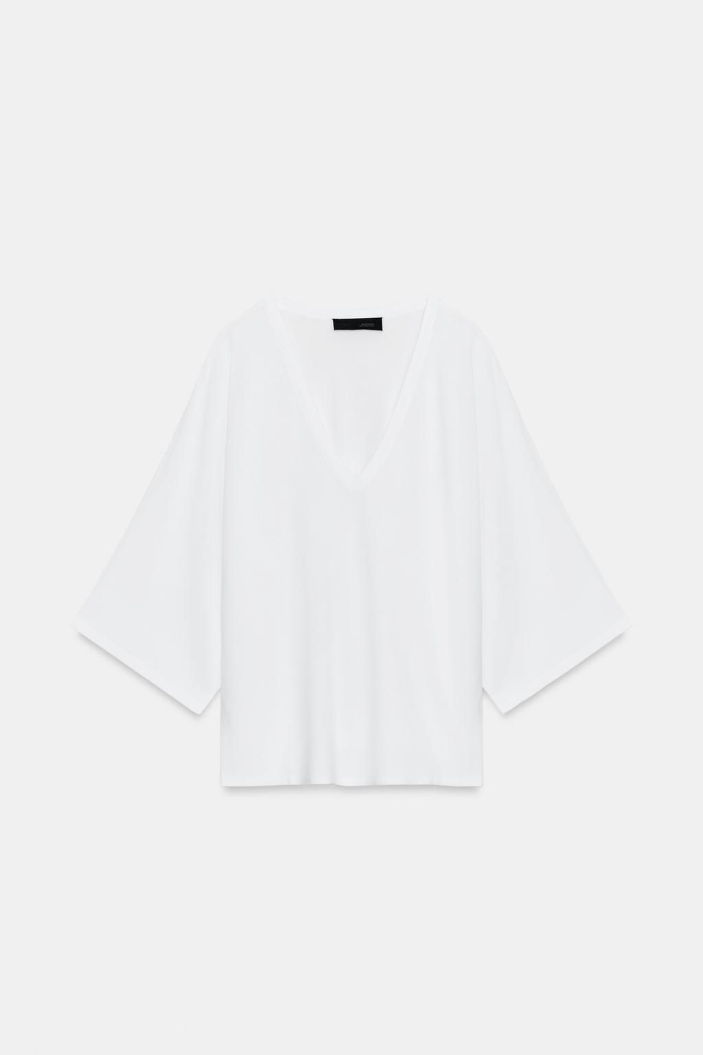 СВОБОДНЫЙ ДЖЕМПЕР С V-ОБРАЗНЫМ ВЫРЕЗОМ