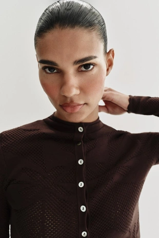 Жаккардовый кардиган- Заказать в России