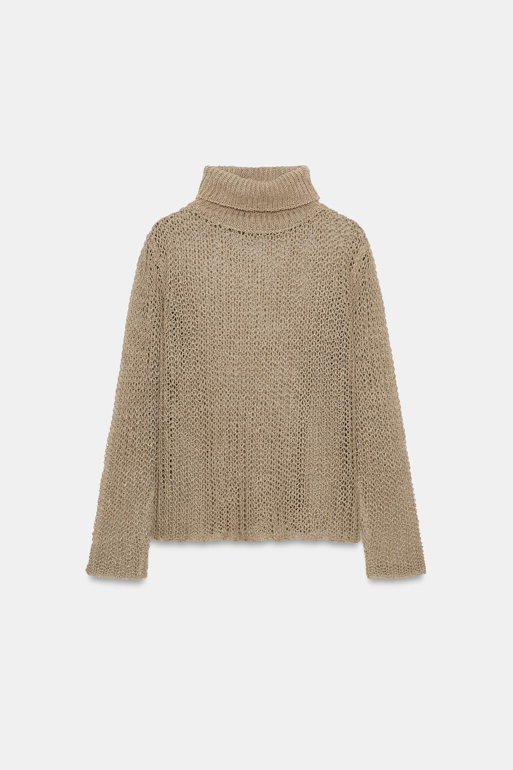 АЖУРНЫЙ СВИТЕР ИЗ 100% ЛЬНА