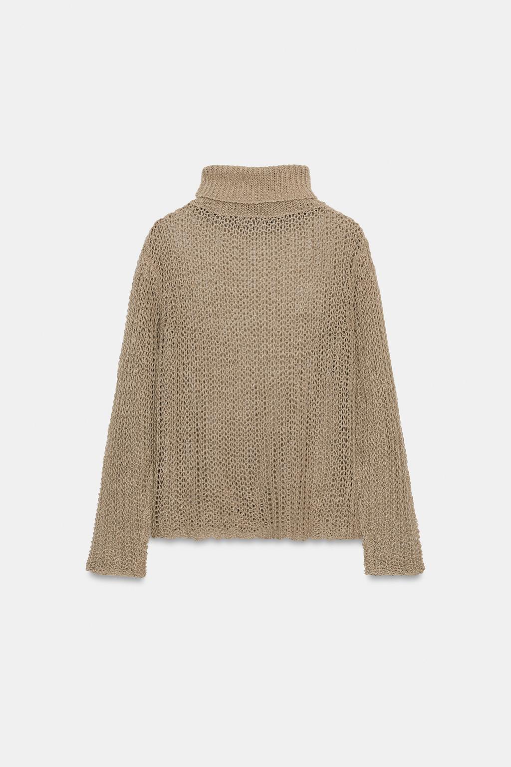 АЖУРНЫЙ СВИТЕР ИЗ 100% ЛЬНА