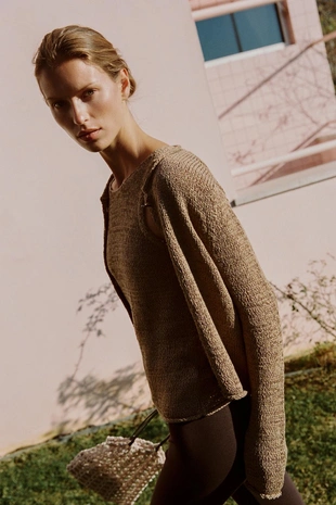 Вязаный кардиган- Заказать в России