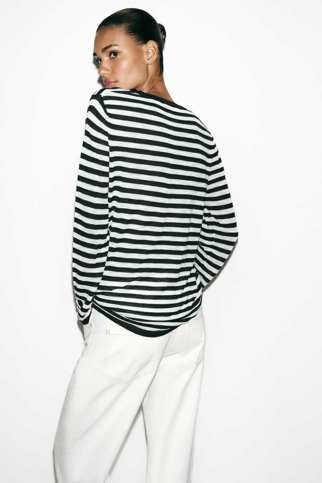 СВИТЕР В ПОЛОСКУ С ПУГОВИЦАМИ