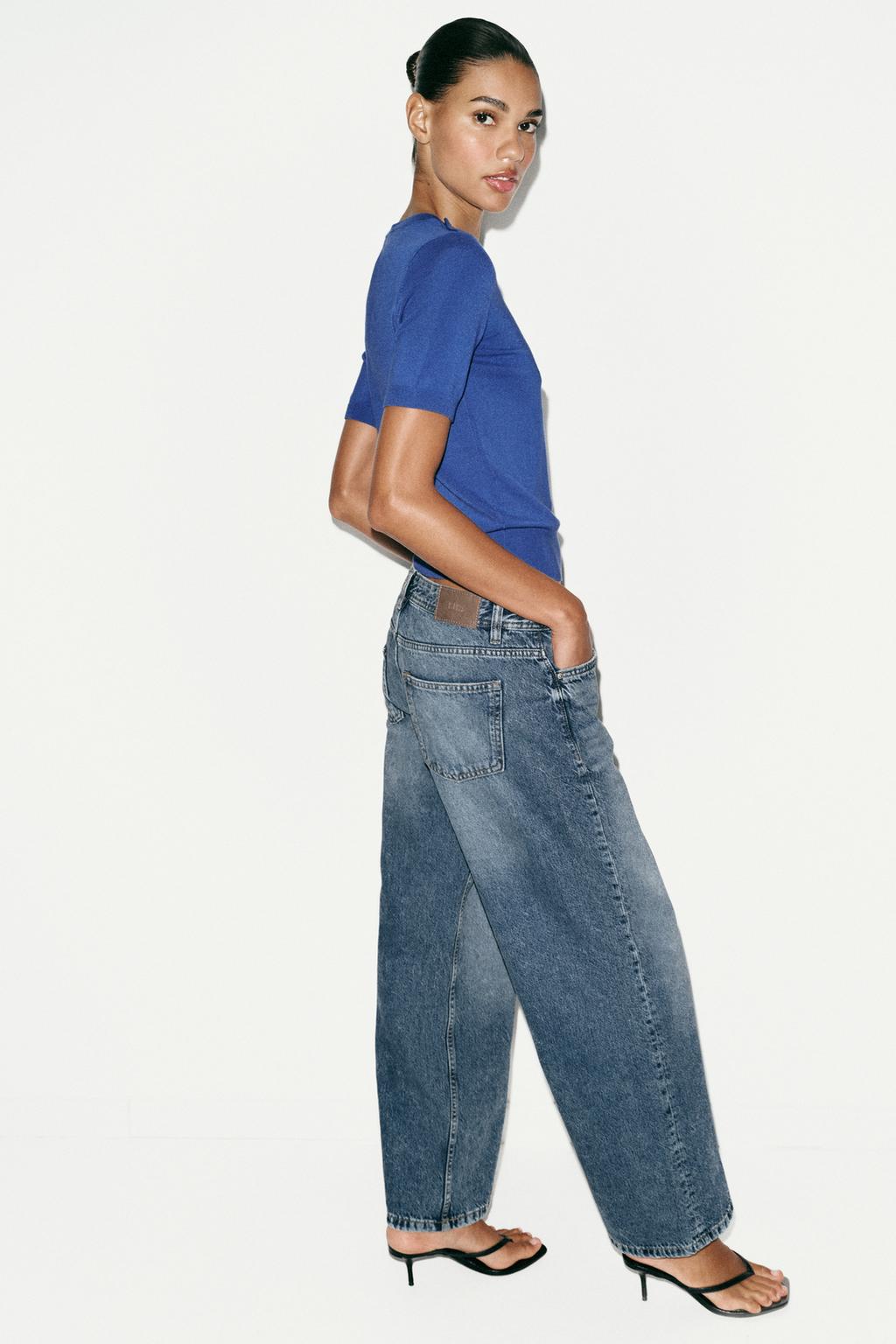 БАЗОВЫЙ ТРИКОТАЖНЫЙ ДЖЕМПЕР С КОРОТКИМИ РУКАВАМИ