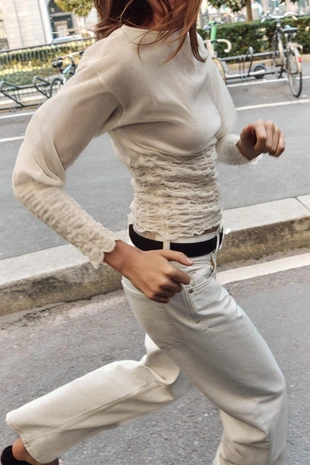 Свитер вязаный «соты»- Заказать в России