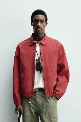 Куртка REGULAR FIT из выстиранного хлопка- Заказать в России