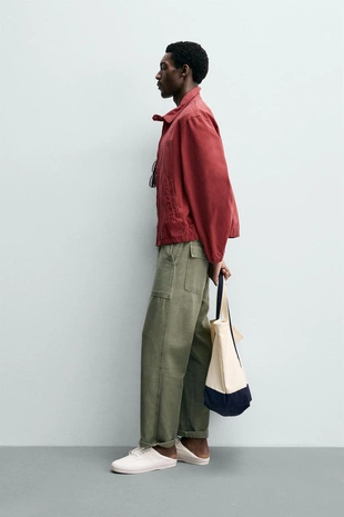 Куртка REGULAR FIT из выстиранного хлопка- Заказать в России