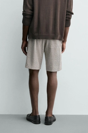 Бермуды RELAXED FIT из вискозы и льна