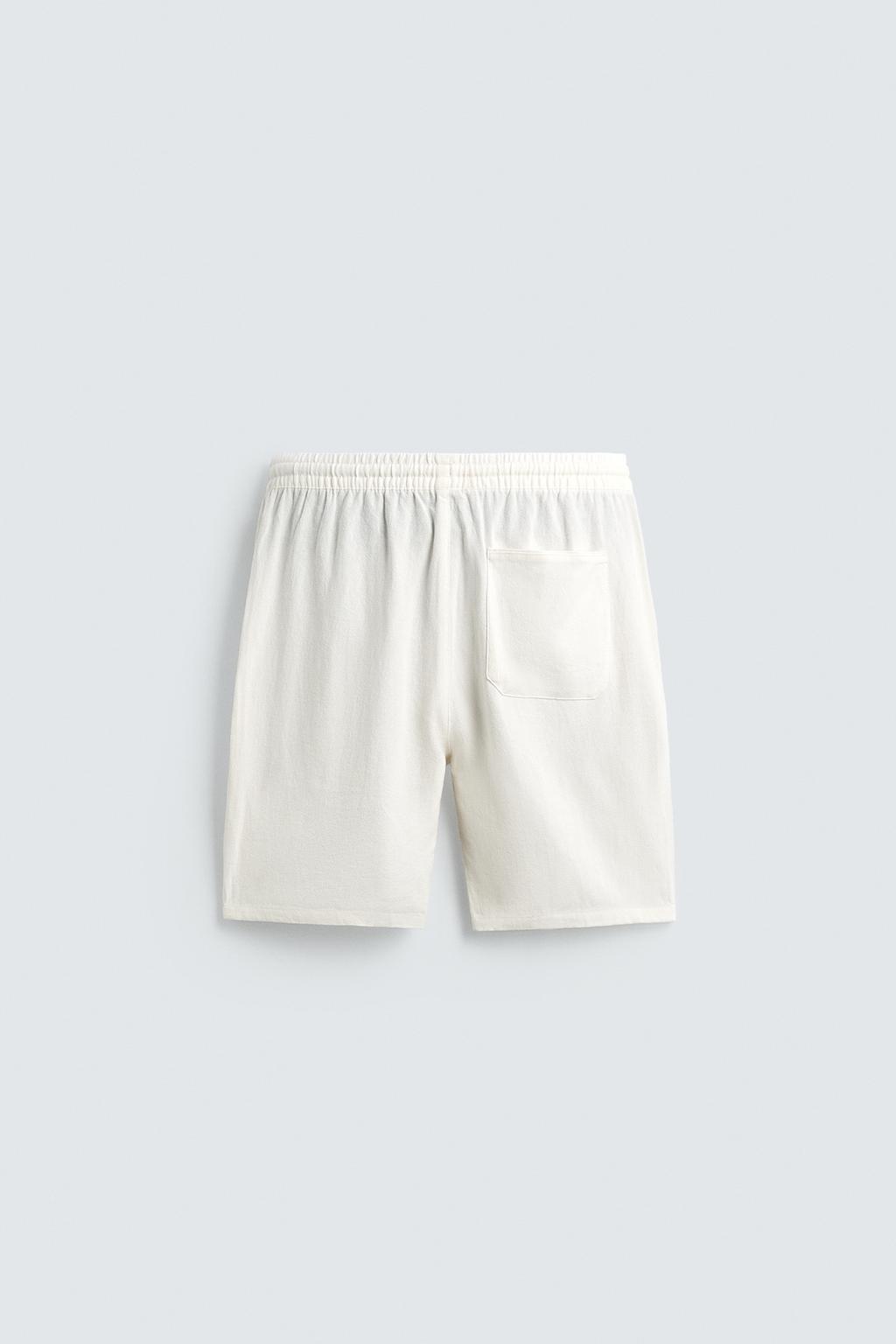 БЕРМУДЫ RELAXED FIT ИЗ ВИСКОЗЫ И ЛЬНА