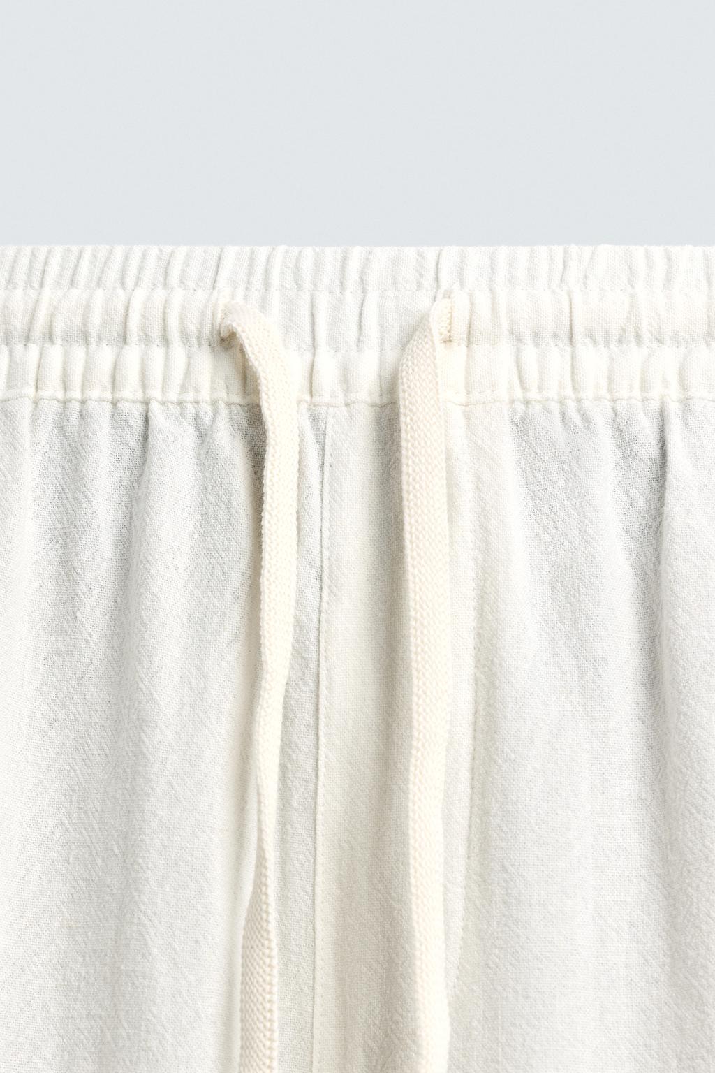 БЕРМУДЫ RELAXED FIT ИЗ ВИСКОЗЫ И ЛЬНА