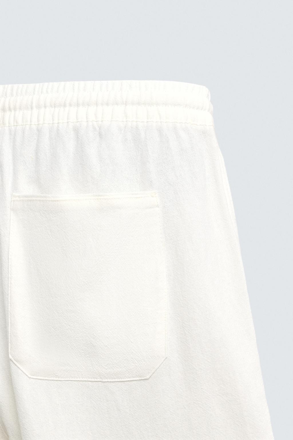 БЕРМУДЫ RELAXED FIT ИЗ ВИСКОЗЫ И ЛЬНА