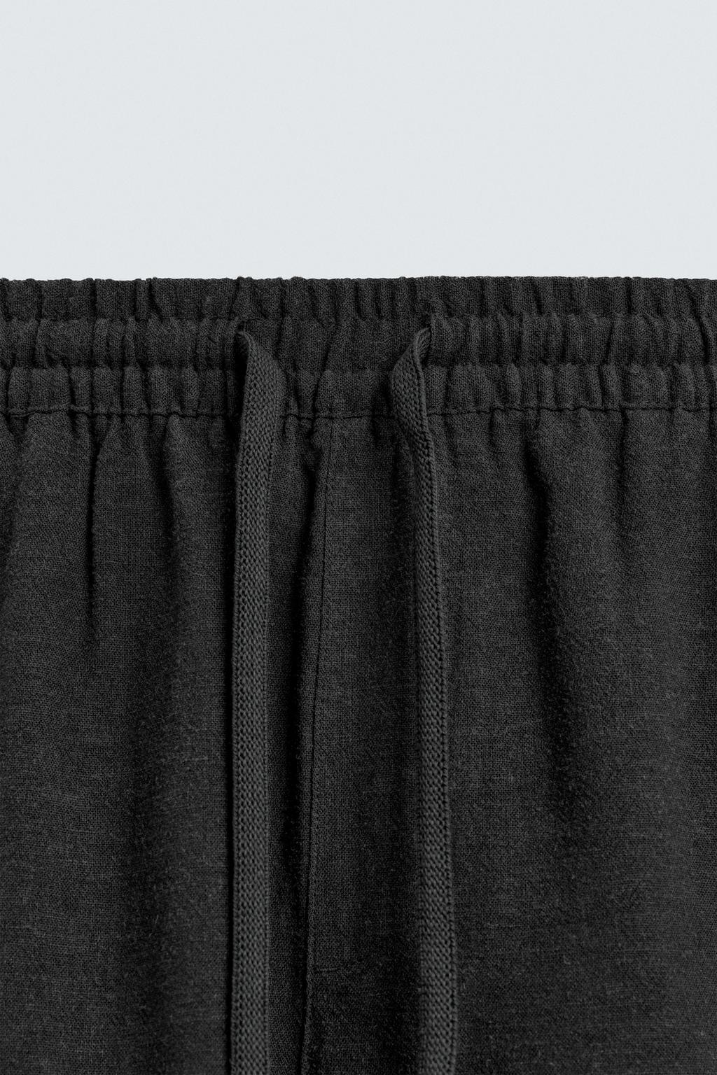 БЕРМУДЫ RELAXED FIT ИЗ ВИСКОЗЫ И ЛЬНА