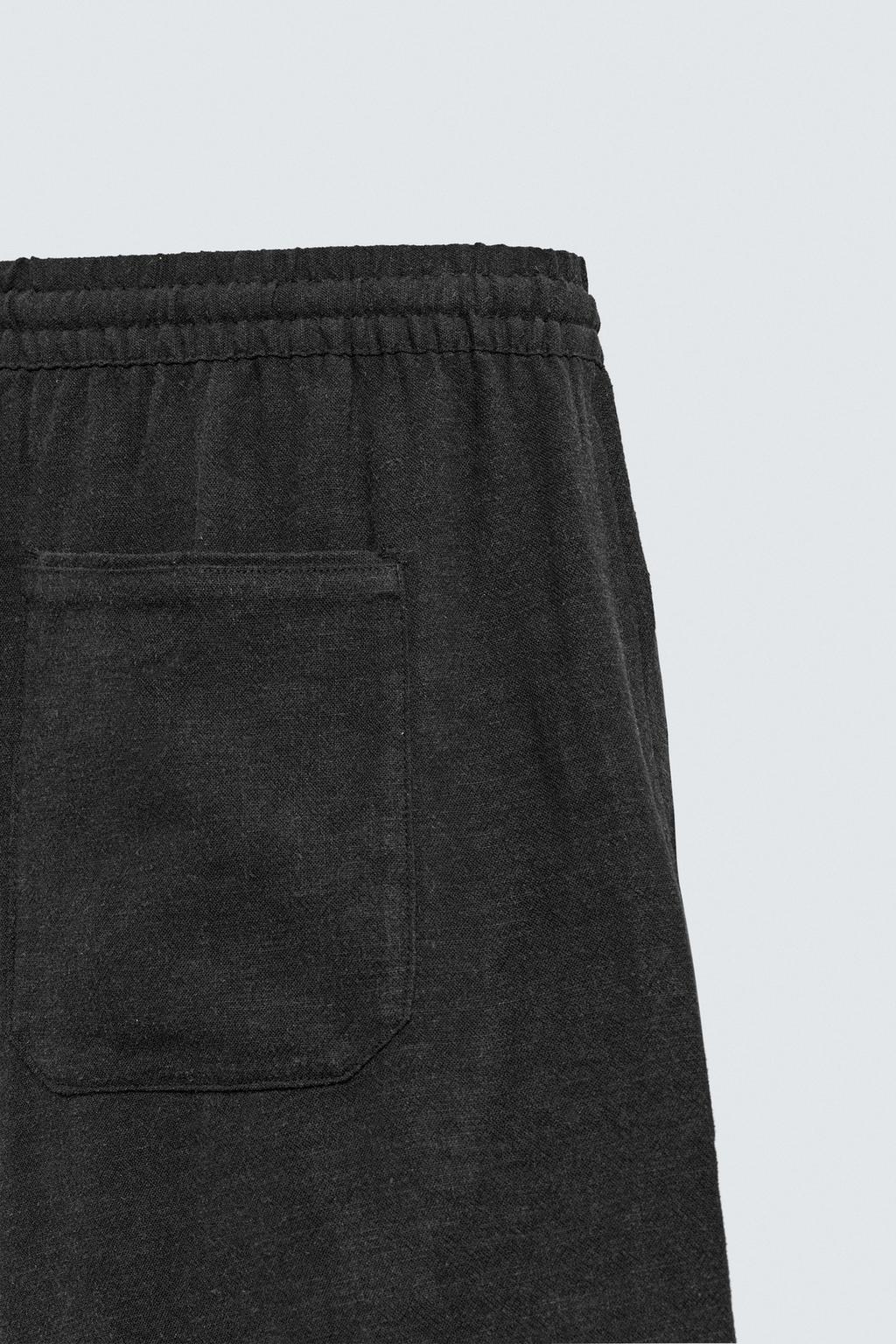 БЕРМУДЫ RELAXED FIT ИЗ ВИСКОЗЫ И ЛЬНА